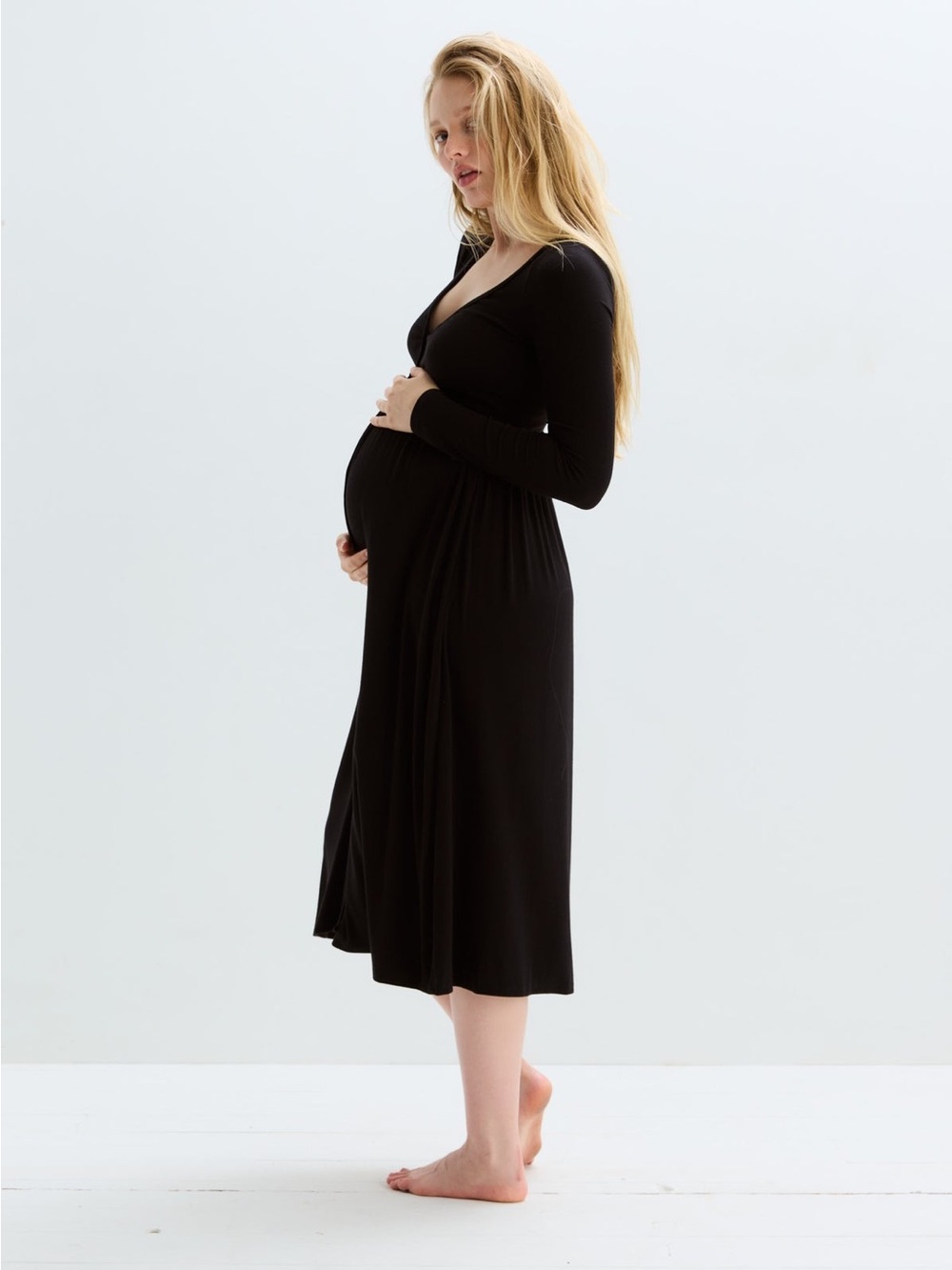 Hatch - the softest rib nursing dress - small